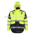 Orange Reflective Safety Jacket with Hood and Pockets